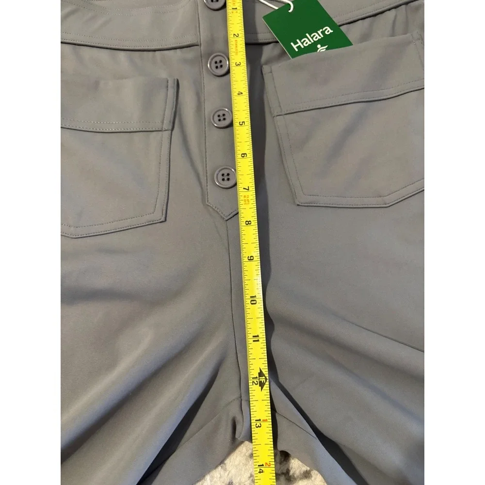 Halara Wide Leg Elastic Waist Stretch Pants Gray Women's Size M NWT